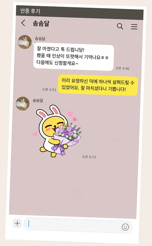 안중 후기 캡처 2